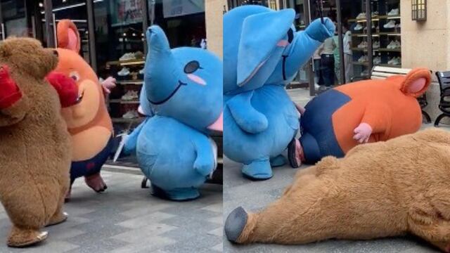 La pelea de botargas que los usuarios de TikTok están amando