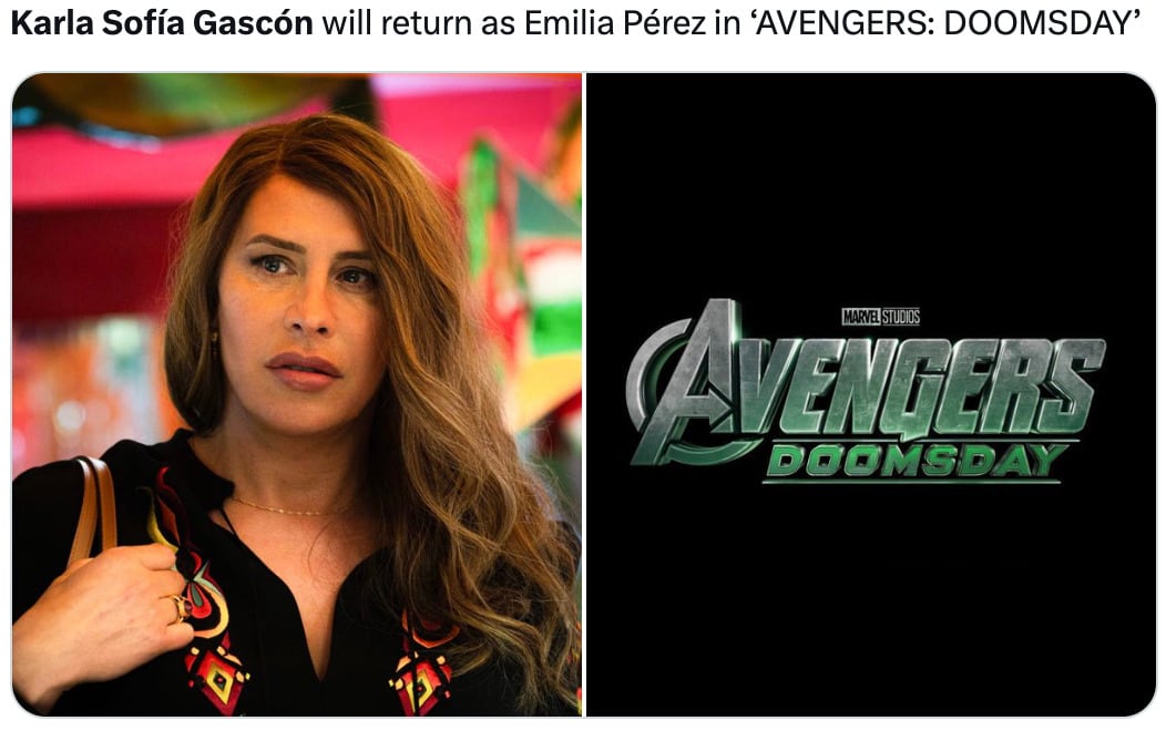 Memes aseguran que Karla Sofía Gascón estará en Avengers: Doomsday
