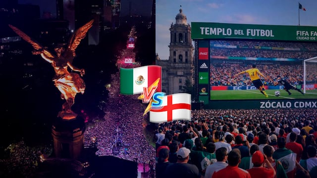El Ángel y Zócalo llenos previo al México vs Inglaterra