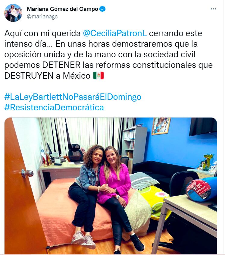 Diputadas del PAN se quedan a dormir en San Lázaro