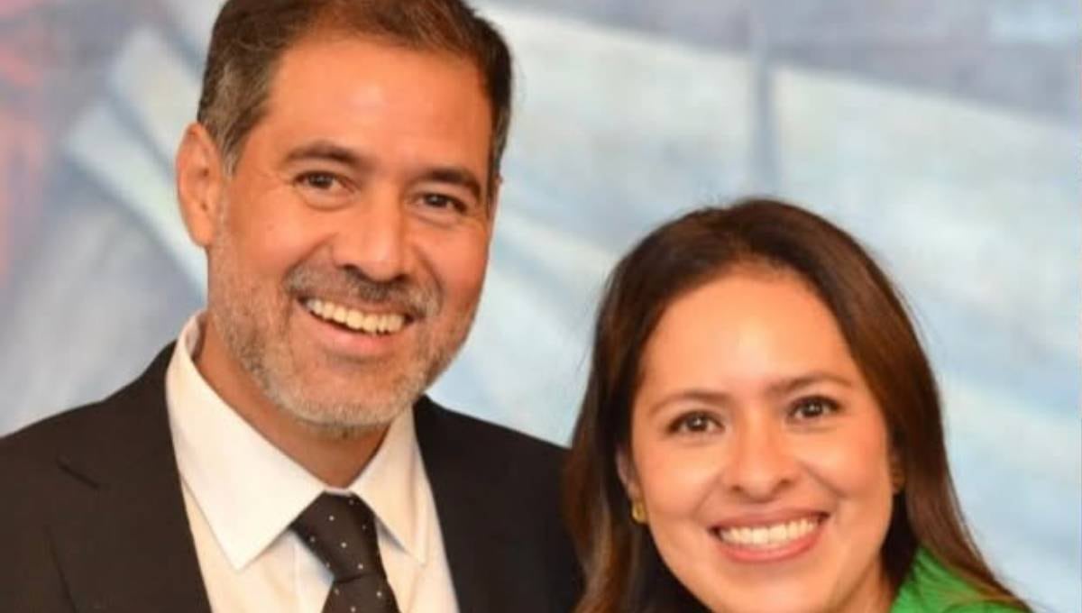 Karen Castrejón y su esposo