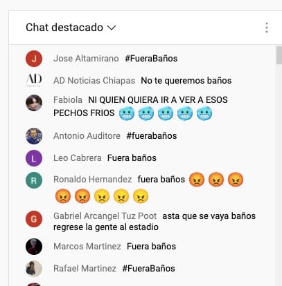 Críticas a Santiago Baños