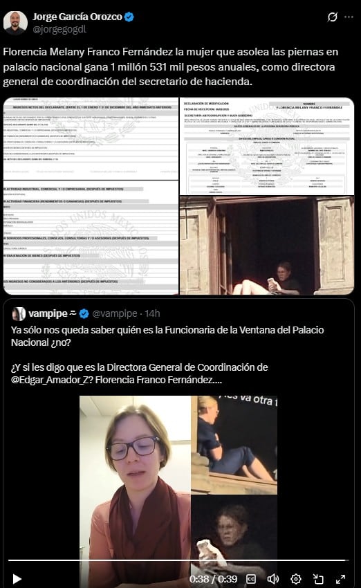 Ya identificaron a la mujer que se asoleaba en Palacio Nacional