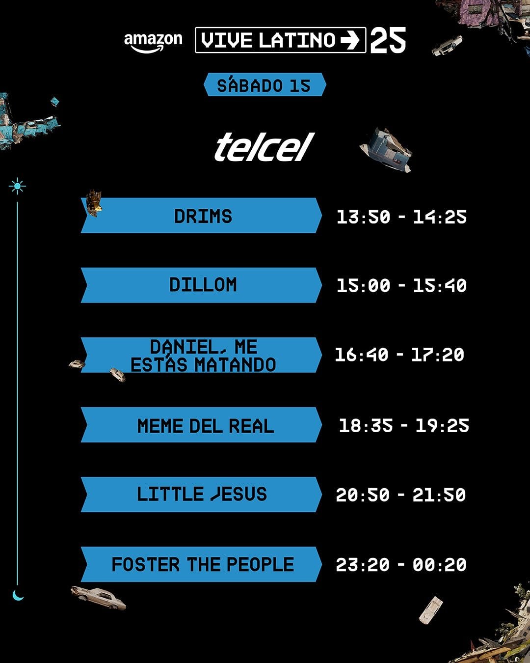 Vive Latino 2025 Horarios Sábado 15 Escenario Telcel