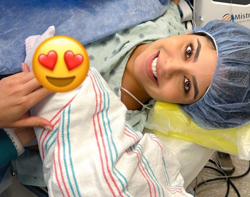 Geraldine Ponce compartió la primera foto de María, su hija recién nacida