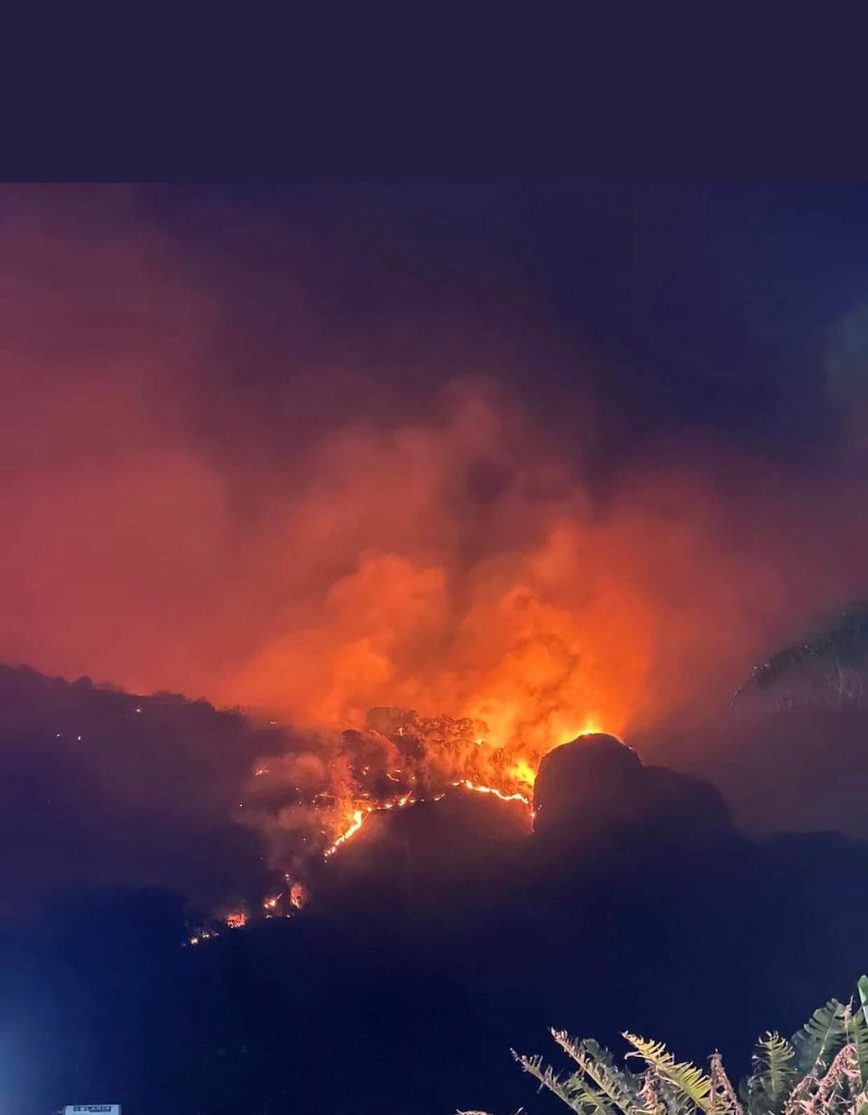 Incendio en Tepoztlán
