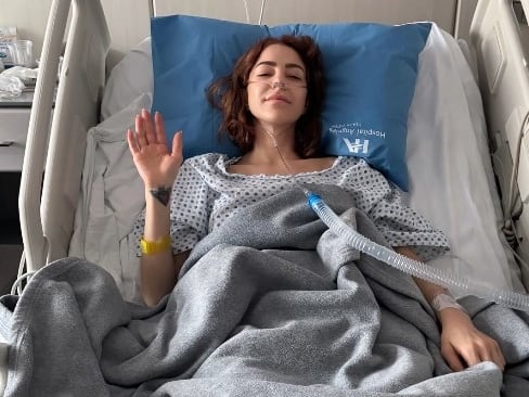 Regina Murguía en el hospital