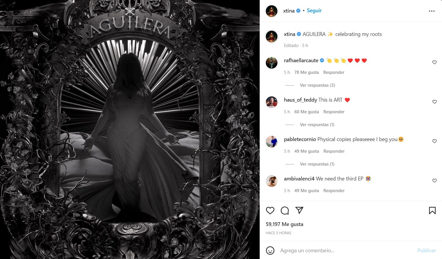 Publicación de Christina Aguilera