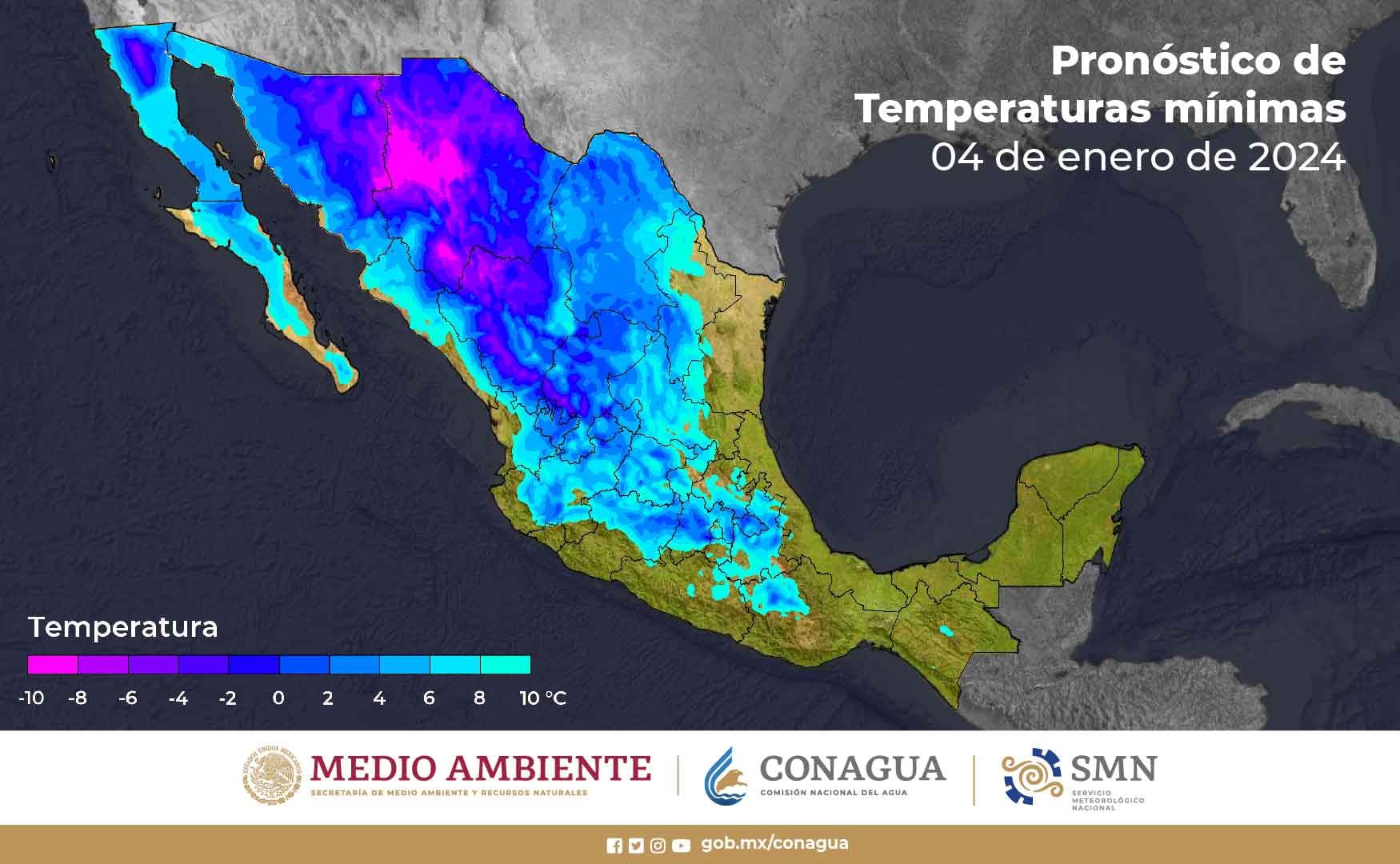 Clima en México 4 de enero