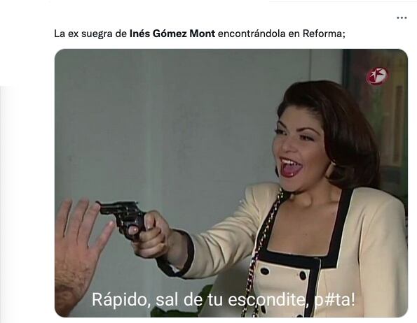 Meme sobre Inés Gómez Mont y su suegra Tita Bravo.