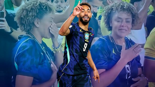 Así reaccionó la mamá de Matheus Cunha cuando anotó para Brasil ante Haití