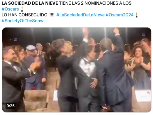 Memes festejan a La sociedad de la nieve por sus nominaciones al Oscar 2024