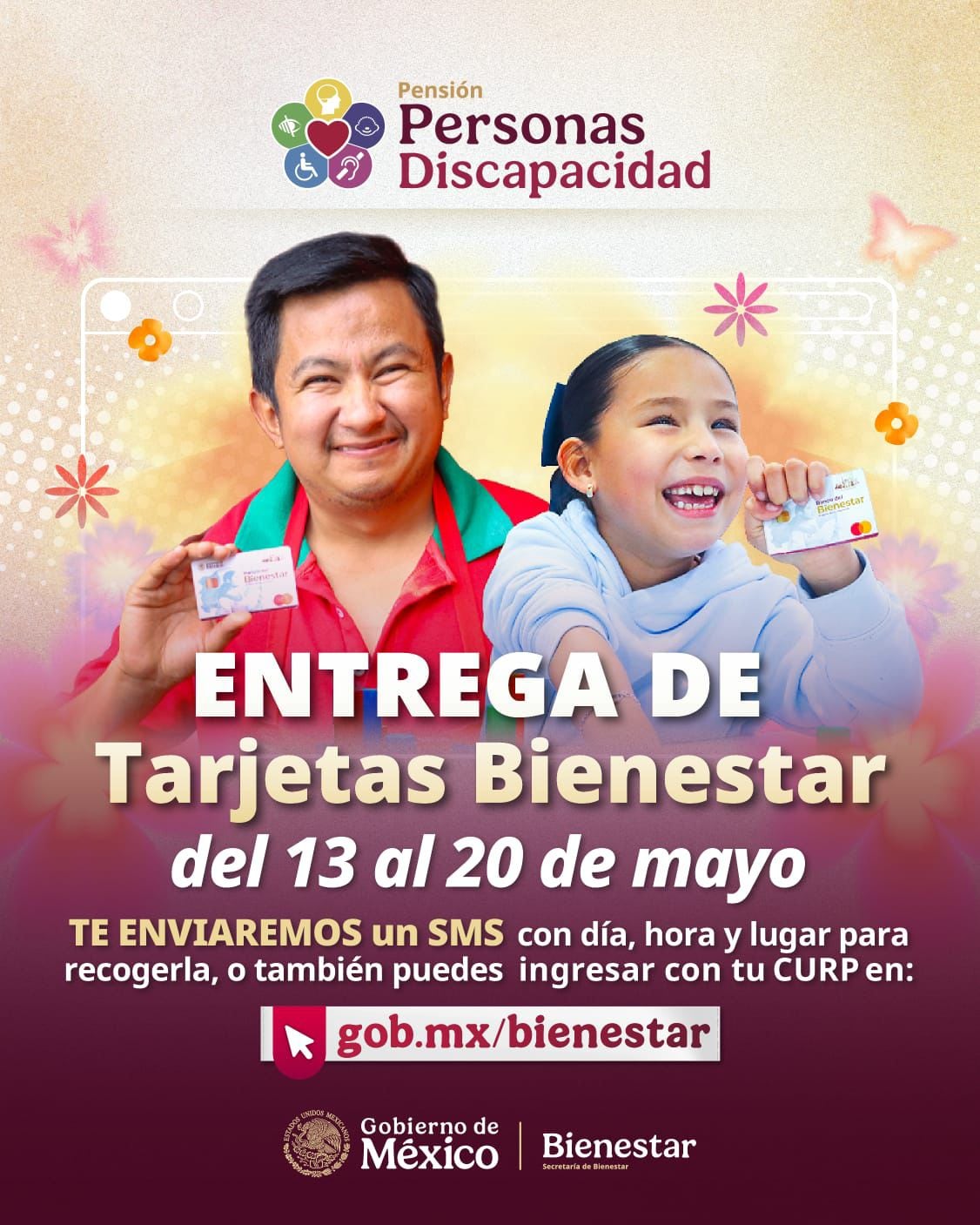 Secretaría de Bienestar inicia entrega de tarjetas para Pensión de Discapacidad 2026