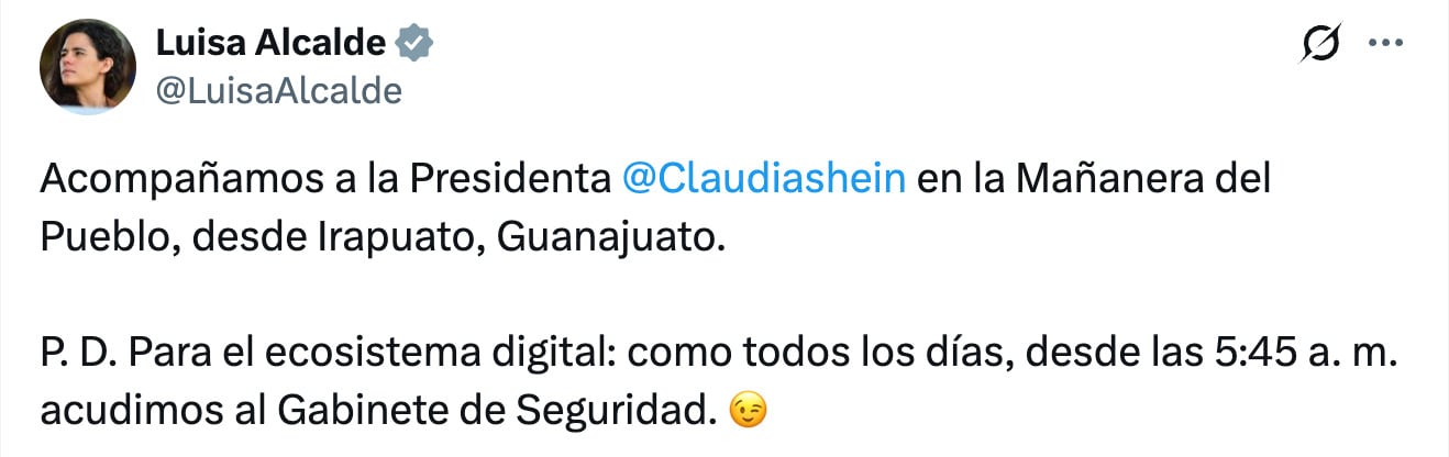 Luisa Alcalde responde tras faltar al pase de lista de Sheinbaum en Guanajuato