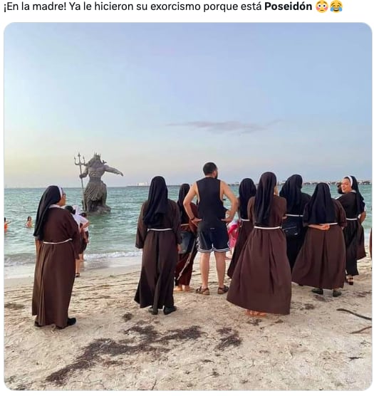 Los memes de la llegada de Beryl en México culpan a Poseidón