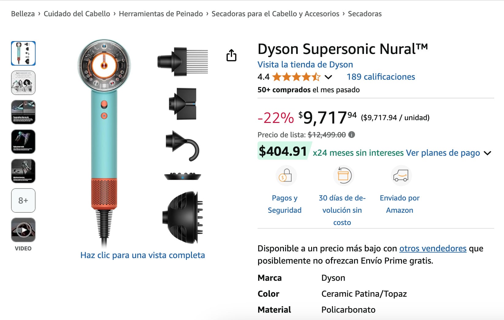 Oferta en la Dyson Supersonic Nural en Amazon México antes del Prime Day 2025