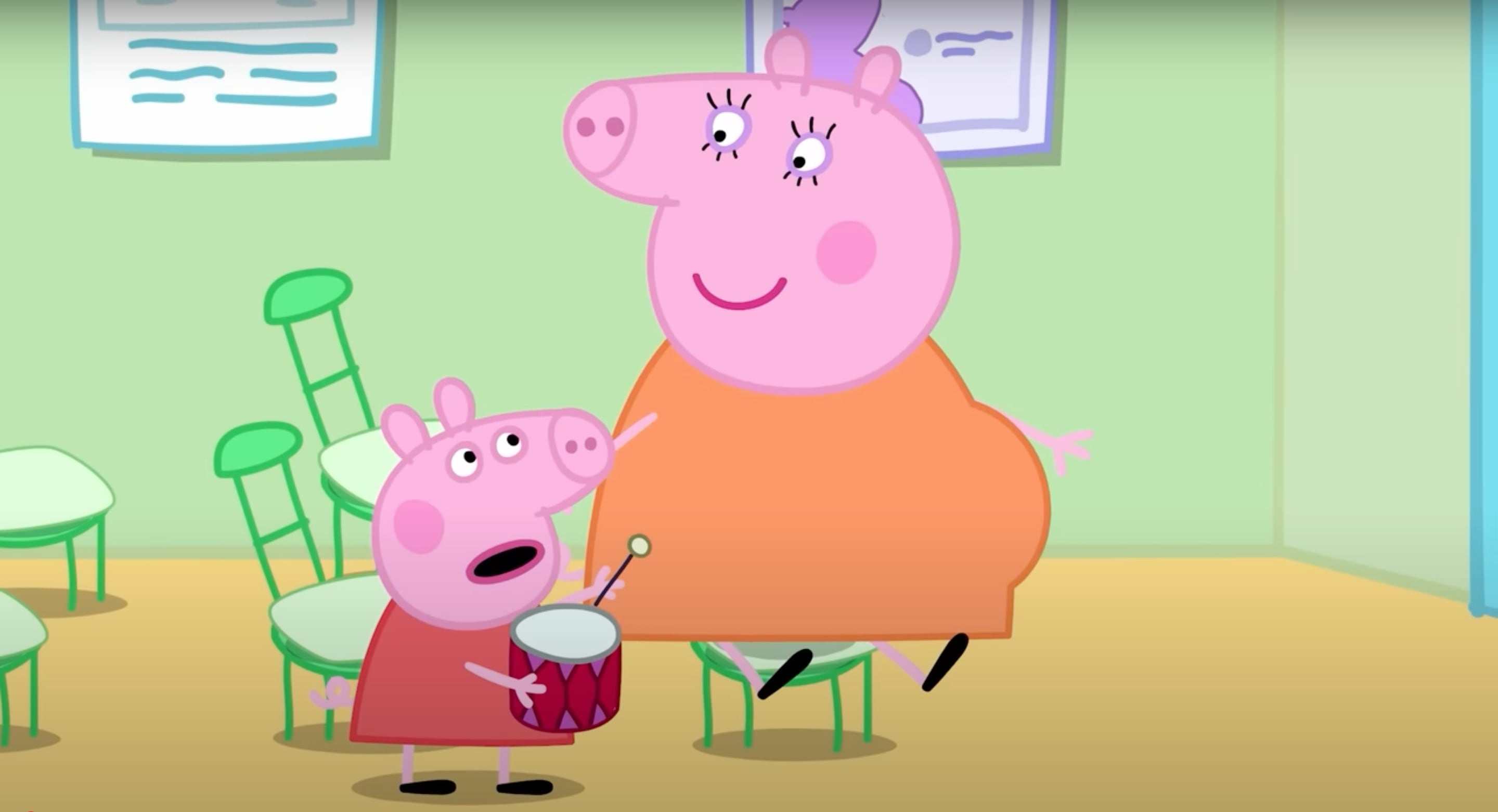 Mamá Cerdita va al doctor para checar a bebé cerdito
