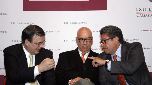Marcelo Ebrard, Dante Delgado y Ricardo Monreal