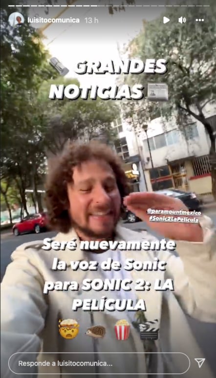 Luisito Comunica será l¡otra vez la voz de Sonic