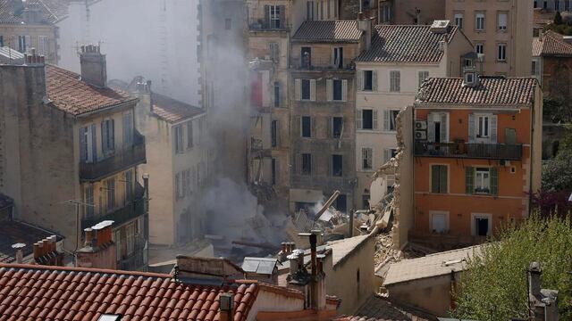 Derrumbe de un edificio en Marsella, Francia