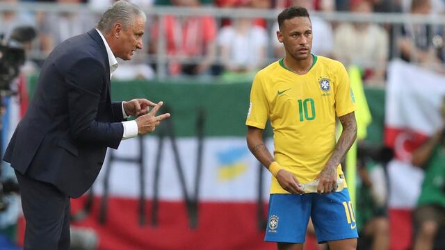 Tite y Neymar.