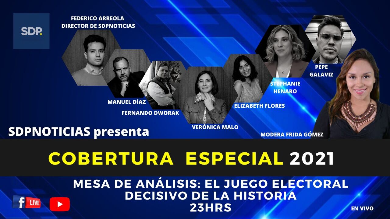 Contaremos con la participación del Director de SDPNoticias, Federico M Arreola; Manuel Díaz, empresario y analista; Fernando Dworak, politólogo y analista; Verónica Malo, politóloga y analista; Elizabeth Flore, Jefa de la Redacción de SDP; Stephanie Henaro, analista política y Pepe Galaviz, especialista en comunicación electoral.