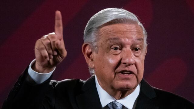 Andrés Manuel López Obrador durante la conferencia matutina desde Palacio Nacional