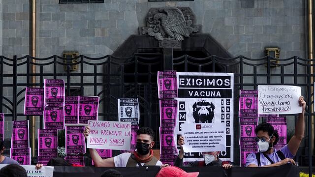 Protesta para pedir vacua contra viruela del mono