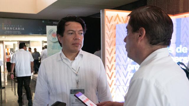 El legislador federal Mario Delgado en el marco de la 83 Convención Bancaria