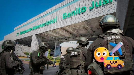 Operativo de seguridad en el AICM por bloqueos en terminales