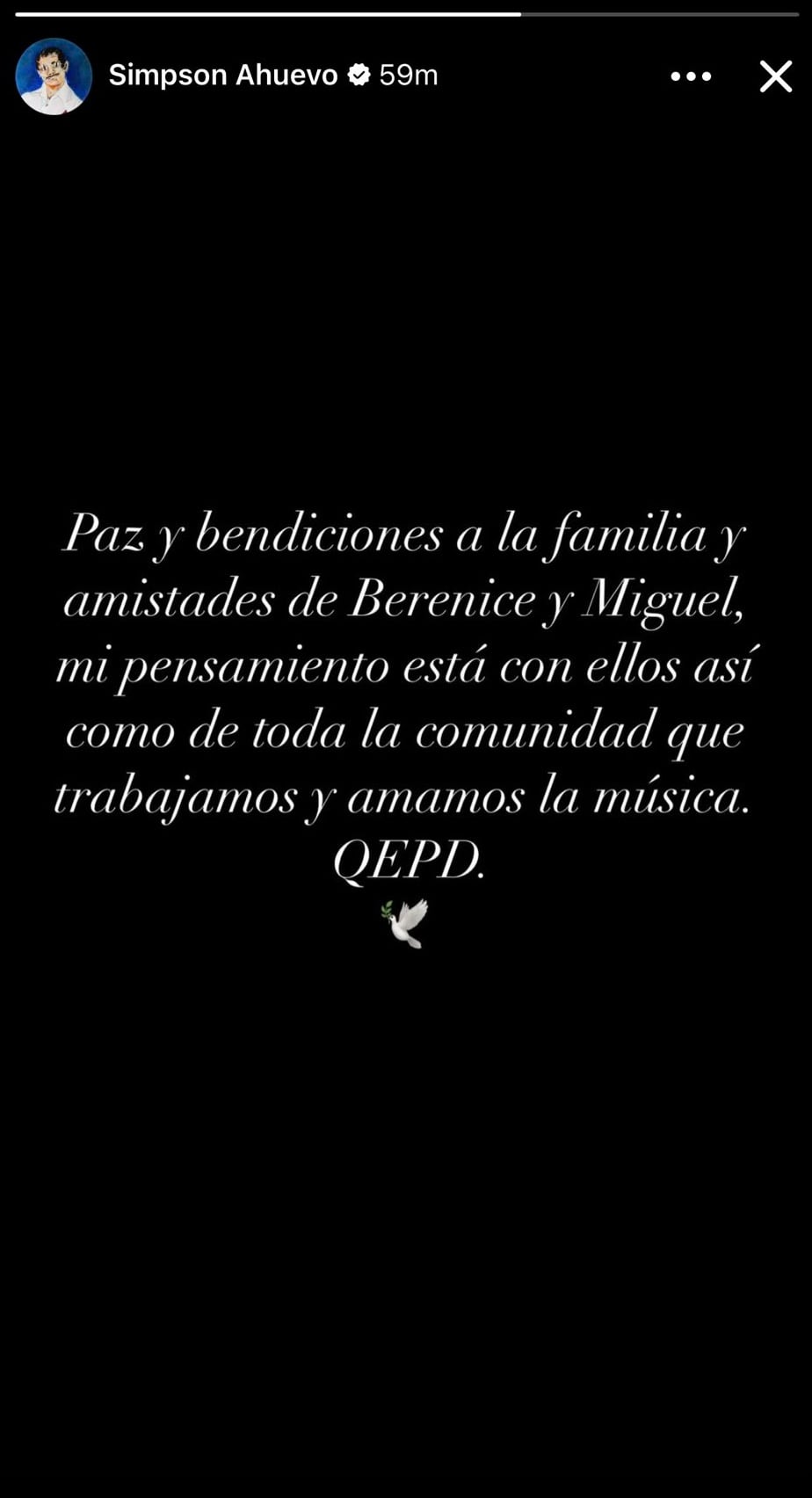 Mensaje de apoyo a las víctimas de Axe Ceremonia 2025 de Simpson Ahuevo