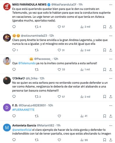 Tunden a Anette Cuburu en redes sociales