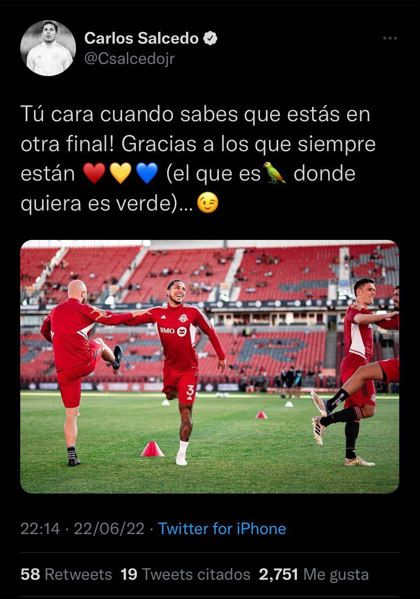 Carlos Salcedo presumió que jugará una final más en su carrera, ahora con el Toronto FC.