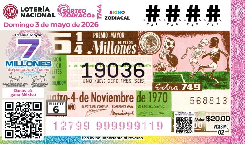 Lotería Nacional presenta nuevos cachitos del álbum retro rumbo al Mundial 2026.