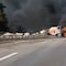 Guardia Nacional reporta cierre total en la autopista Guadalajara-Colima tras incendio de una pipa en el km 68