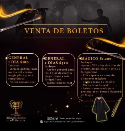 Torneo Nacional de Magia, precio de los boletos