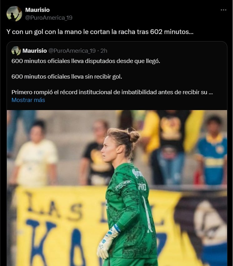 Racha que impuso Sandra Paños.