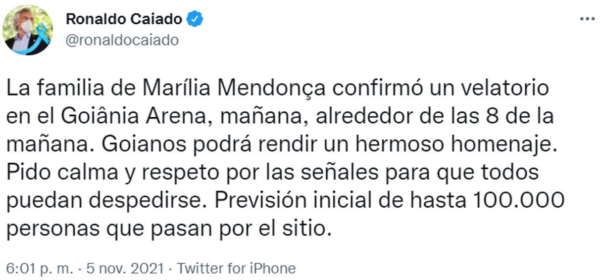 Velorio de Marília Mendonça es abierto al público