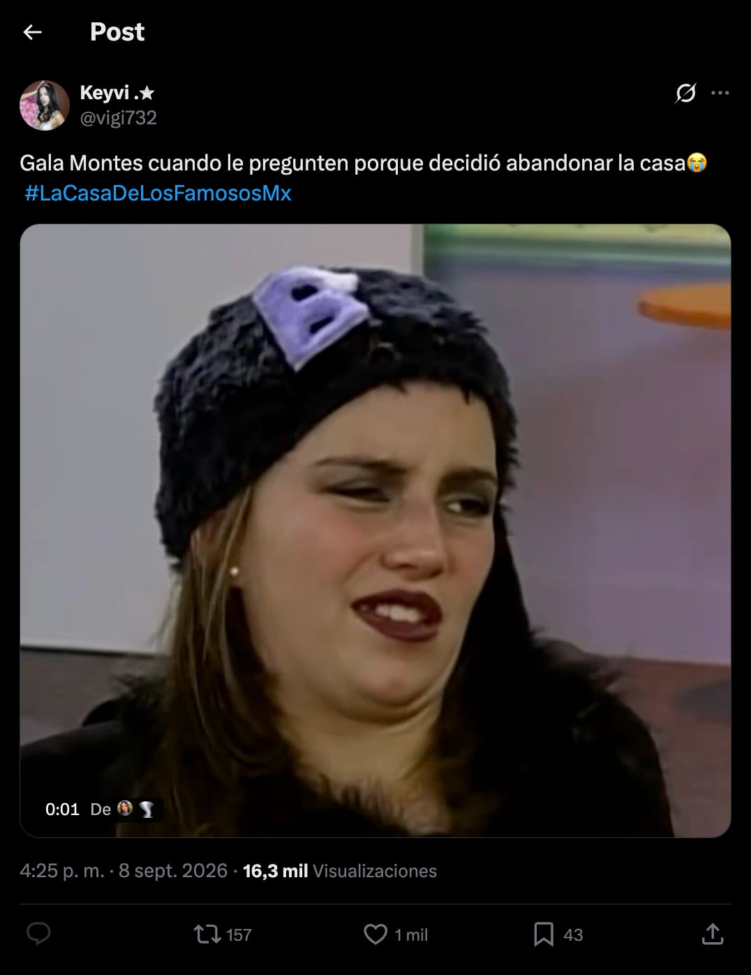 Memes sobre Gala Montes