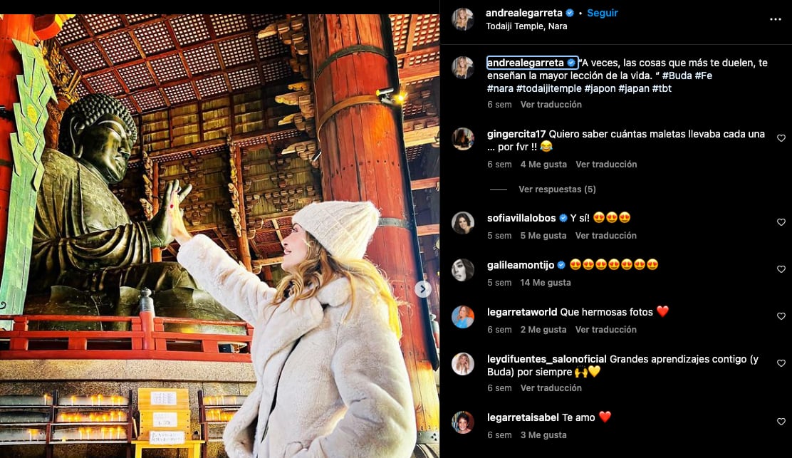 Andrea Legarreta ya había dado señales de su separación