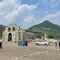 Quechula, la basílica más grande en Chiapas, quedó al descubierto por la sequía en la presa Malpaso