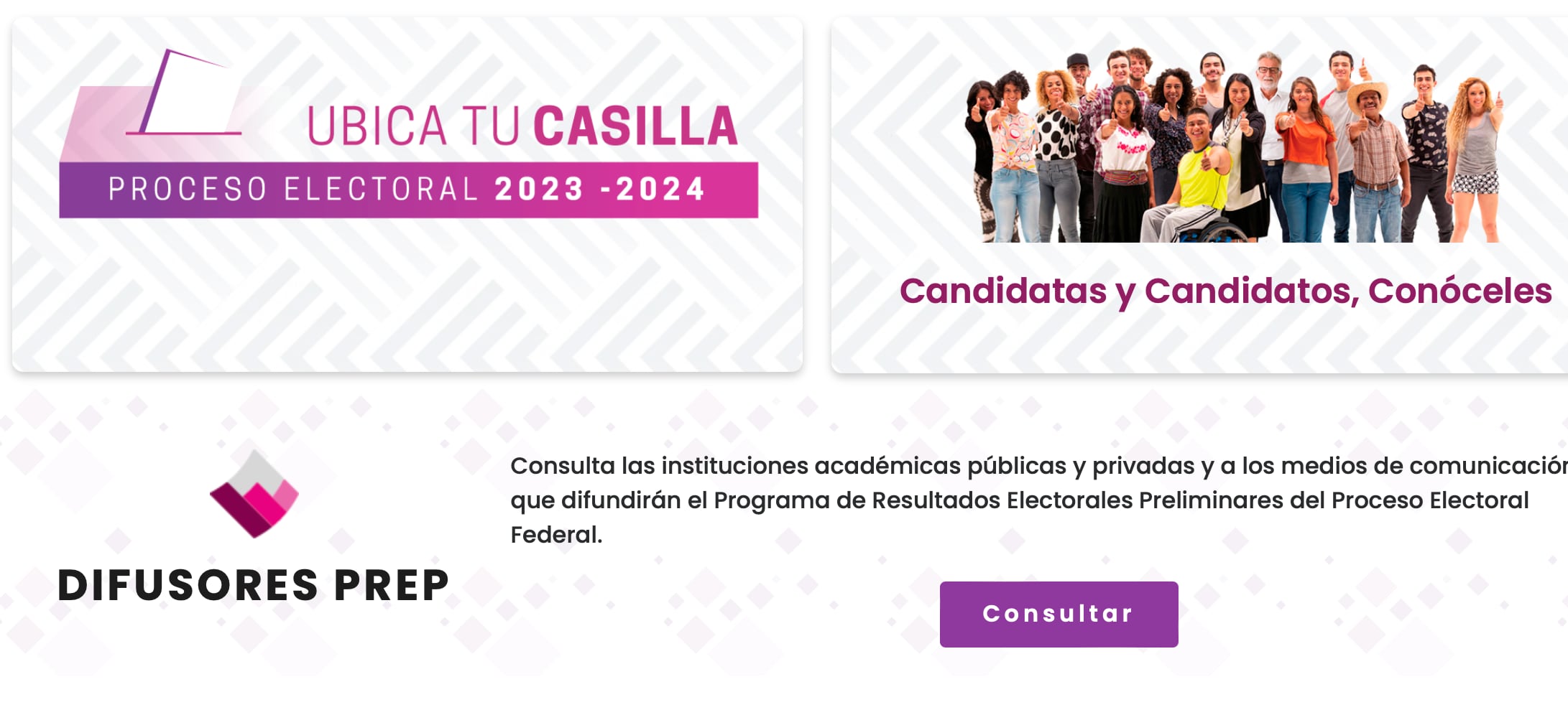 Cambio de look del sitio web del INE