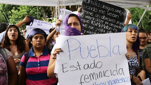 Protesta en Puebla.