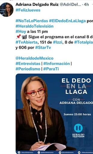 Adriana Delgado, El dedo en la llaga