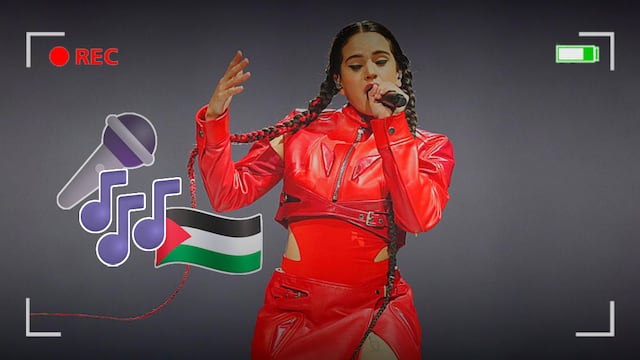 Rosalía canta La Perla en vivo durante una aparición sorpresa en concierto por Palestina