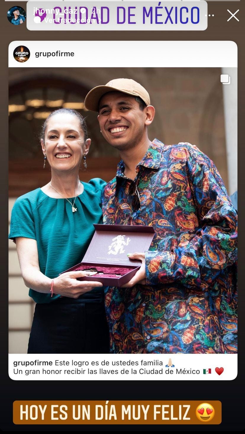Jhonny Caz, Claudia Sheinbaum
