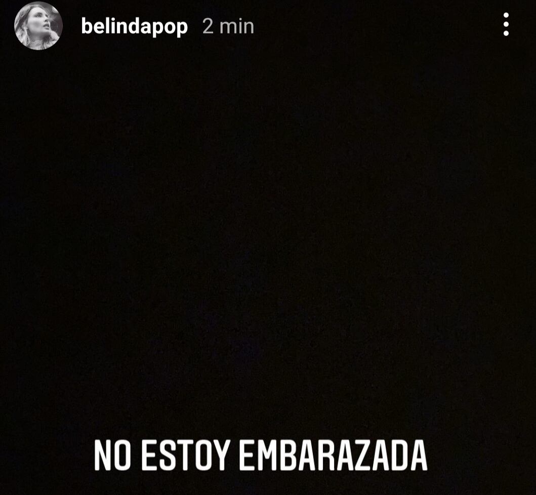 Belinda niega estar embarazada