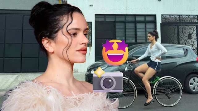 Rosalía recorre las calles de Guadalajara en bicicleta y sorprende a sus fans