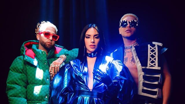 Ovi, Kimberly Loaiza y Eduin Caz.