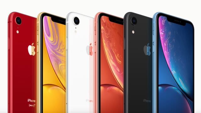 Los seis colores del iPhone XR.